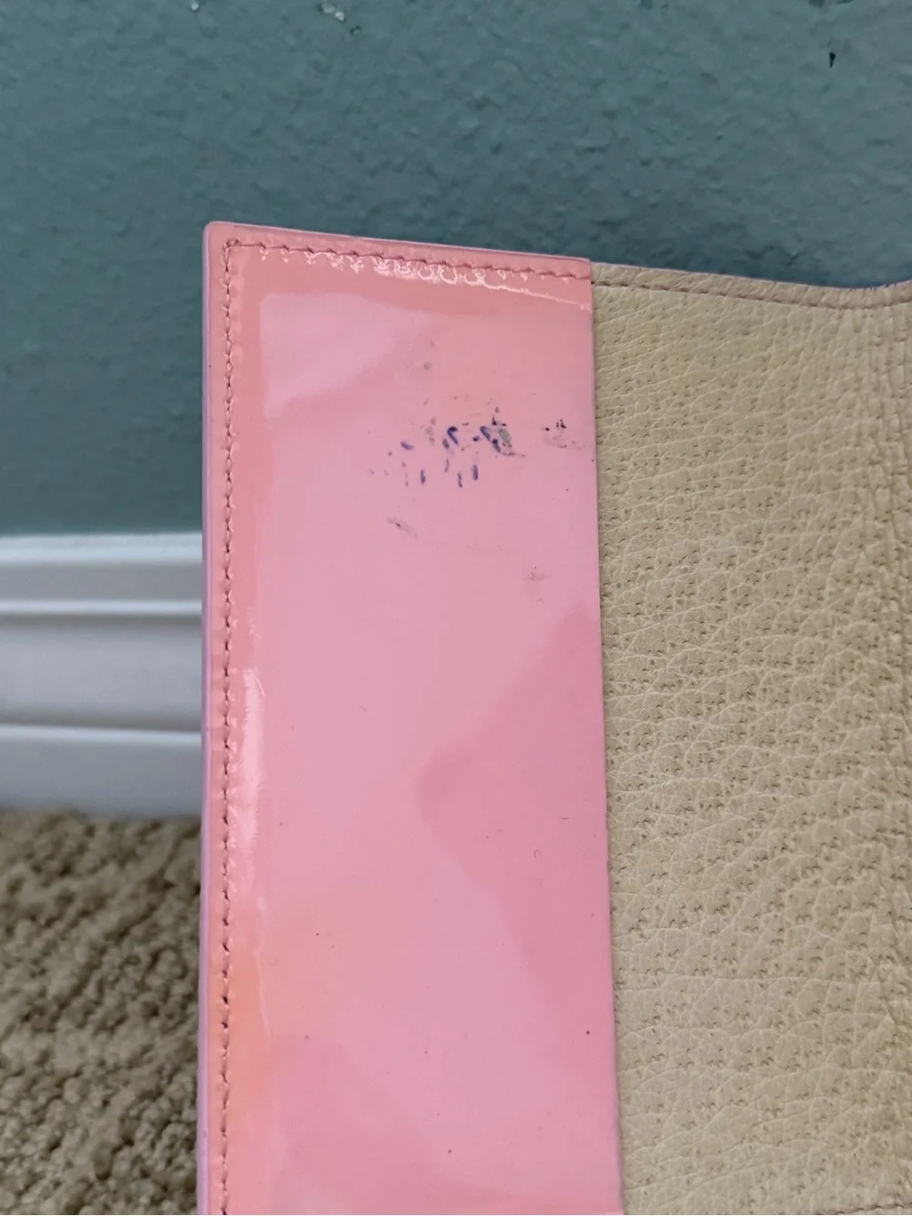 Pink Glossy Tiffany & Co Leather Passport Holder